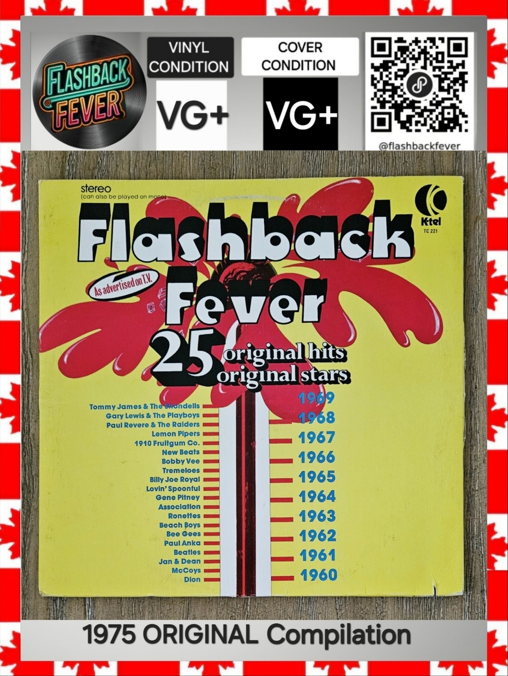 FLASHBACK FEVER 1975 Vintage Vinyl Compilation